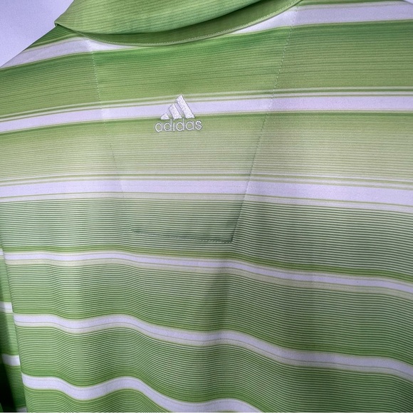 Adidas Men's Adult Size XL Polo Golf Climacool Green Polyester Short Sleeve - Picture 4 of 12